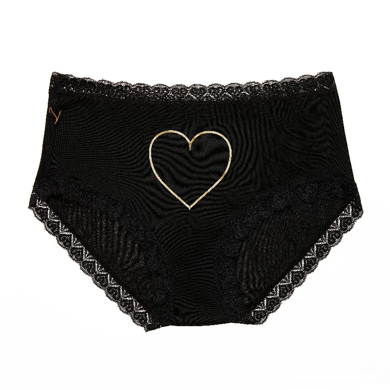 Tap Shoe Black with Gold Heart